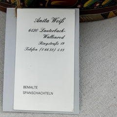 Hand Painted Wood Box with Lid, German