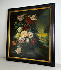 Josef Burger (1887) Original Art, Still Life, Flowers, Framed