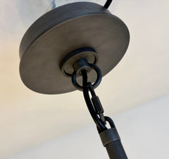 RH Restoration Hardware Starburst Chandelier, Gun Metal Finish, Acrylic Rods, Sku 033994