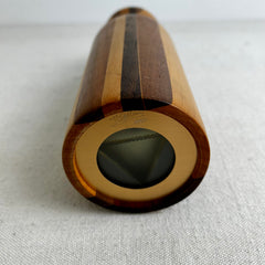 David Collier Handcrafted Kaleidoscope, Mixed Wood, Signed by Artist