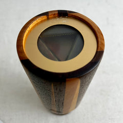 David Collier Handcrafted Kaleidoscope, Mixed Wood, Signed by Artist