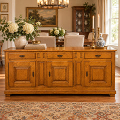 Sideboard Cabinet Made in Belgium, French Oak, Iron Hardware, Sku 033998