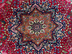 AMC Wool Area Rug, Pakistan, Red with Multi-Colored Accents, Traditional, sku: 032362
