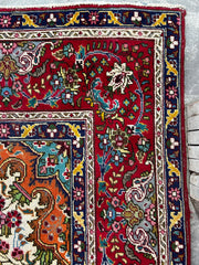 AMC Wool Area Rug, Pakistan, Red with Multi-Colored Accents, Traditional, sku: 032362