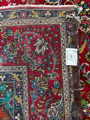 AMC Wool Area Rug, Pakistan, Red with Multi-Colored Accents, Traditional, sku: 032362