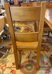 Dining Set, Table, 6 Chairs, Made in Belgium, French Oak, Trestle Base, 1 Leaf, Sku 034005