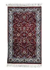 Rug, Wool, Oriental, Hand Knotted, Deep Red, Rectangle