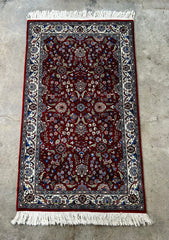 Rug, Wool, Oriental, Hand Knotted, Deep Red, Rectangle