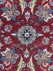 Rug, Wool, Oriental, Hand Knotted, Deep Red, Rectangle