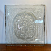 Etched Glass Panel, Antique