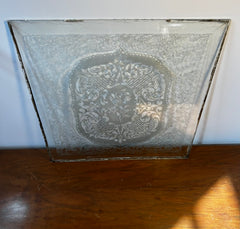 Etched Glass Panel, Antique