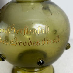 Green German Pitcher, Inscribed in German, Vintage