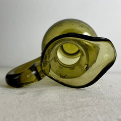 Green German Pitcher, Inscribed in German, Vintage