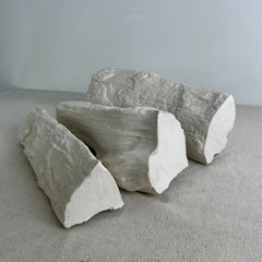 Ceramic Decorative Logs, White, Set of Three