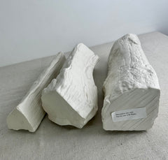 Ceramic Decorative Logs, White, Set of Three