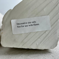 Ceramic Decorative Logs, White, Set of Three