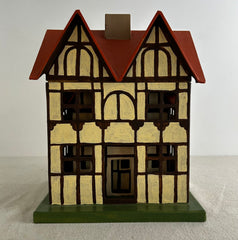 Toy Nesting Houses, Three, Hand Painted in Tudor Style