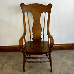 Antique Victorian "Potty" Chair, Solid Wood