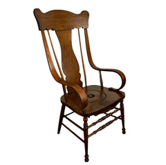 Antique Victorian "Potty" Chair, Solid Wood