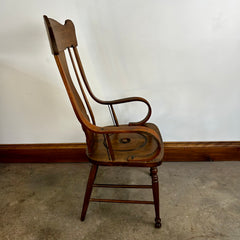 Antique Victorian "Potty" Chair, Solid Wood