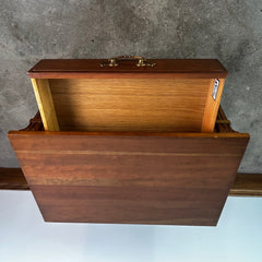 Davis Cabinet Co. Nightstand, Cherrywood, Metal Grilled Doors with Fabric, 1 Drawer