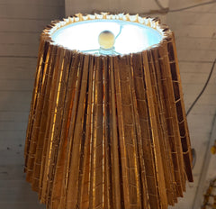 Faux Ram's Horn Wall Sconce, Bamboo Shade, Sku: 034114