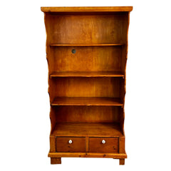 Colonial Pinewood Shelf Unit with Lower Drawers