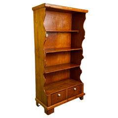 Colonial Pinewood Shelf Unit with Lower Drawers