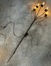 International Ironware Tall Wall Mounted Lights, Five Candlelights