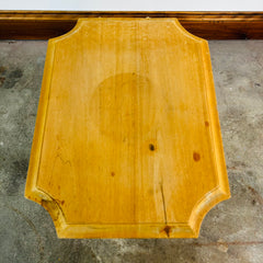 Raw Wood Dolphin Table, Pedestal Table