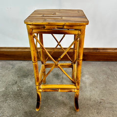 Bamboo Pedestal Table, Square