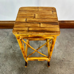 Bamboo Pedestal Table, Square