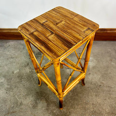 Bamboo Pedestal Table, Square