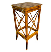 Bamboo Pedestal Table, Square