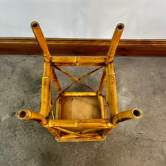 Bamboo Pedestal Table, Square