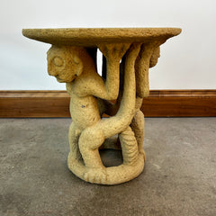 Costa Rican Stone Ceremonial Table, Tribal Motif Base, Sku: 032465