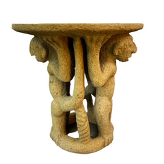 Costa Rican Stone Ceremonial Table, Tribal Motif Base, Sku: 032465