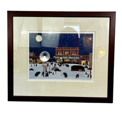 Judith Welk Artwork, Limited Print "50th & Underwood Dundee 1997 Winter 11/100", Framed, Signed
