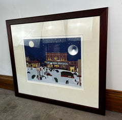 Judith Welk Artwork, Limited Print "50th & Underwood Dundee 1997 Winter 11/100", Framed, Signed