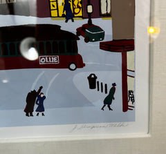 Judith Welk Artwork, Limited Print "50th & Underwood Dundee 1997 Winter 11/100", Framed, Signed
