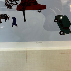Judith Welk Artwork, Limited Print "50th & Underwood Dundee 1997 Winter 11/100", Framed, Signed