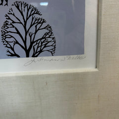 Judith Welk Artwork, Limited Print, "Winter Walk Orpheum Omaha" Framed, Signed