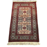 "Shirvan" Rug, Throw, Geometric Design, Rectangle, Middle Eastern, Wool, Red