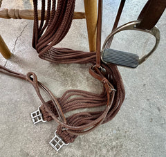 English Riding Saddle with Shearling Pad, Stirrups