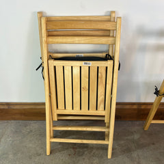 Apple Brand Folding Chairs, Set of Four with Cushions