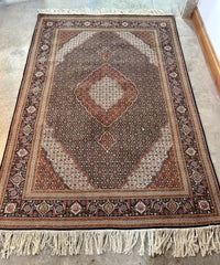 Middle Eastern Hand Knotted Wool Area Rug