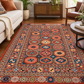 Area Rug, Wool, Rectangle, Rose, Peach, Blues, Cream, sku: 032536