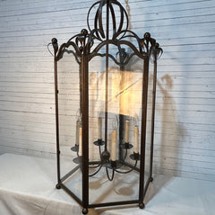 Ironware International Lantern Style Hanging Light, Hexagon