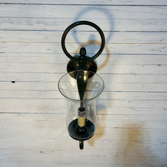 Visual Comfort (BZ) Wall Sconce, Verdigris Finish, Hurricane Shade, sku: 032527