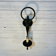 Visual Comfort (BZ) Wall Sconce, Verdigris Finish, Hurricane Shade, sku: 032527